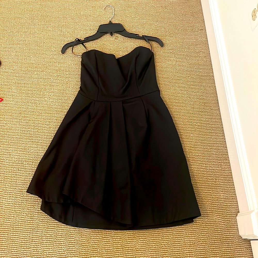 French connection black strapless dress